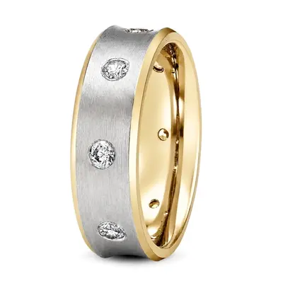 Concave Diamond Wedding Band - view 1 of 4