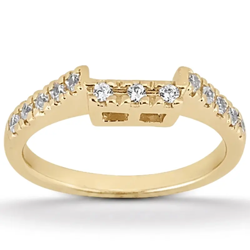 14K white gold Matching Band with 0.26 ct. for Diamond Bridal Ring - alternate view 3