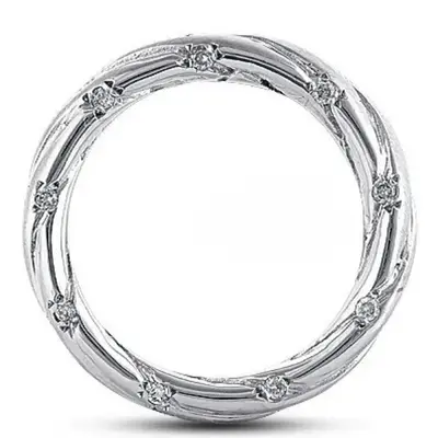 Twisted Style Diamond Wedding Band - view 2 of 3