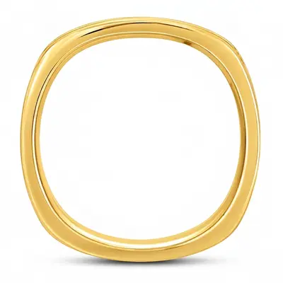10K yellow gold 7mm. cross satin basic-carved-square-wedding-band - alternate view 6 thumbnail