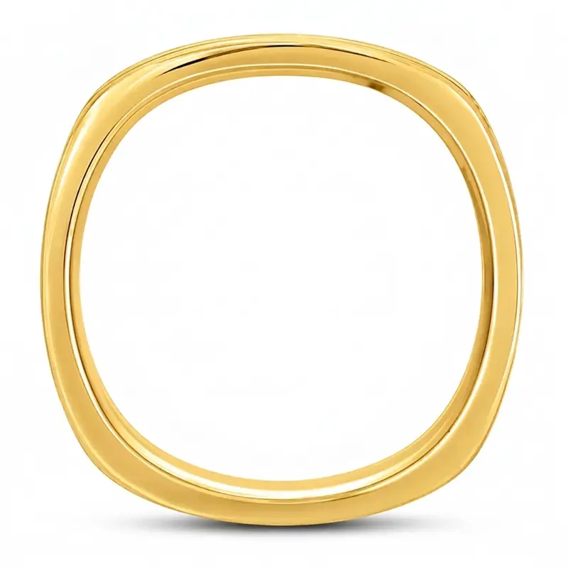 platinum 8mm. high polish basic-carved-square-wedding-band - alternate view 5