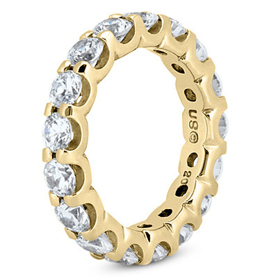 3.00 ct. Round Cut Prong Set Diamond Eternity Wedding Band thumbnail 4