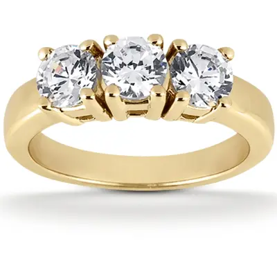 Classic Basket Three Stone Prong Set Diamond Ring (0.75 ct. tw.) alternate view