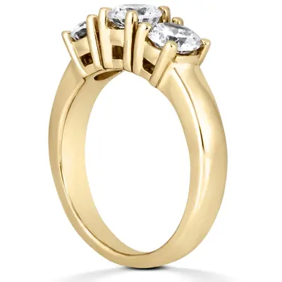 Classic Basket Three Stone Prong Set Diamond Ring (0.75 ct. tw.)