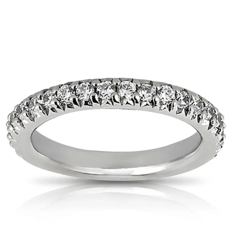 14K white gold 0.42 ct. Round Cut Prong Set Diamond Bridal Ring - alternate view 3
