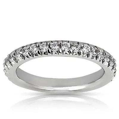 14K white gold 0.80 ct. Round Cut Prong Set Diamond Bridal Ring - alternate view 3 thumbnail