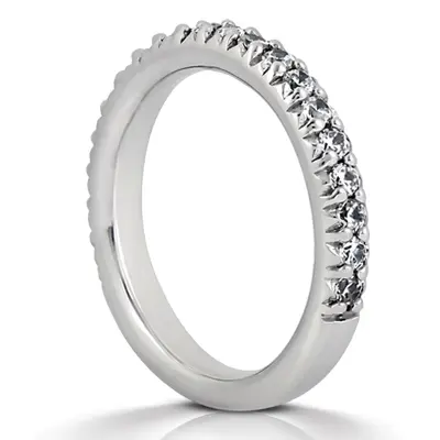 14K white gold 0.80 ct. Round Cut Prong Set Diamond Bridal Ring - main view thumbnail