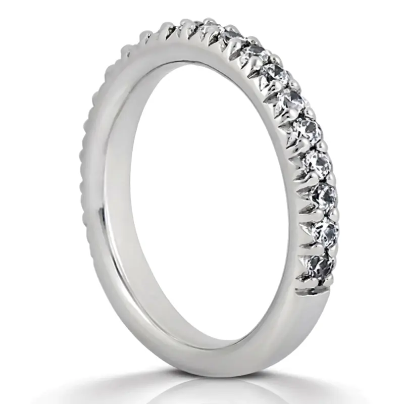 14K white gold 0.80 ct. Round Cut Prong Set Diamond Bridal Ring - main view