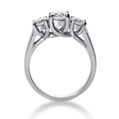 Three Stone Engagement Ring Trellis Setting Sapphire Center ( 0.30 ct. tw.) alternate view