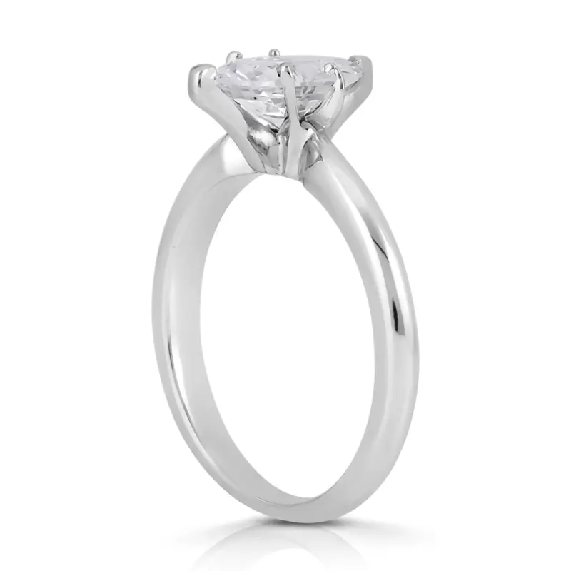 14K gold 10 x 5 mm Moissanite Marquise Solitaire Engagement Ring - alternate view 2