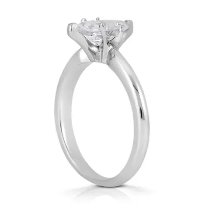 8 x 4 mm Moissanite Marquise Solitaire Engagement Ring - view 2 of 3