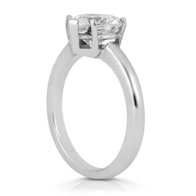 6.5 x 6.5 mm Moissanite Heart Shape Solitaire Diamond Bridal Ring - view 2 of 3