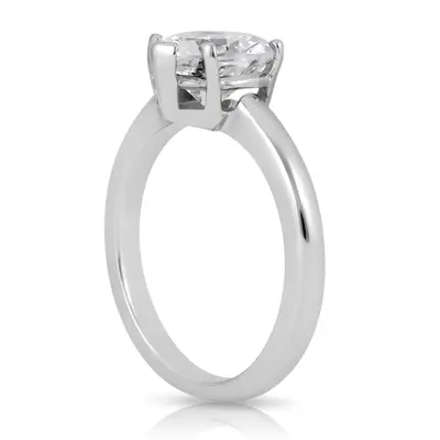 5 x 5 mm Moissanite Heart Shape Solitaire Diamond Bridal Ring - view 2 of 3