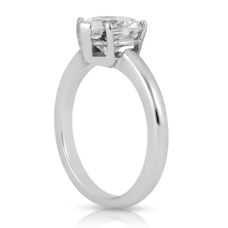 14K gold 5 x 5 mm Moissanite Heart Shape Solitaire Diamond Bridal Ring - alternate view 2