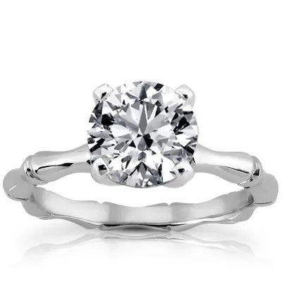 7.5 mm Moissanite Solitaire Bridal Ring