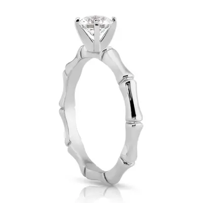 7.5 mm Moissanite Solitaire Bridal Ring alternate view