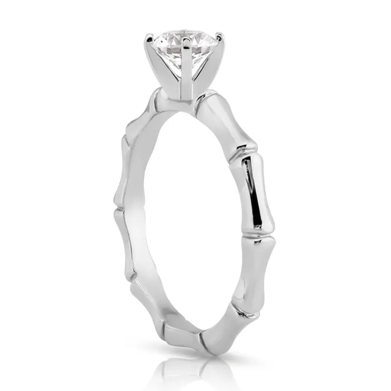 14K gold 7.5 mm Moissanite Solitaire Bridal Ring - alternate view 2
