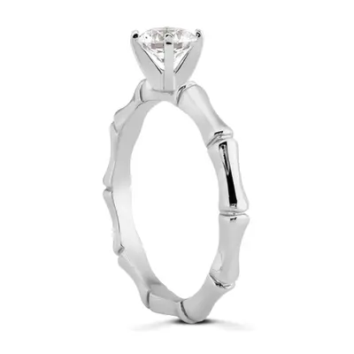 5 mm Moissanite Solitaire Bridal Ring alternate view