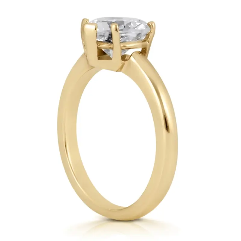 14K gold 8 x 8 mm Moissanite Heart Shape Solitaire Diamond Bridal Ring - alternate view 4