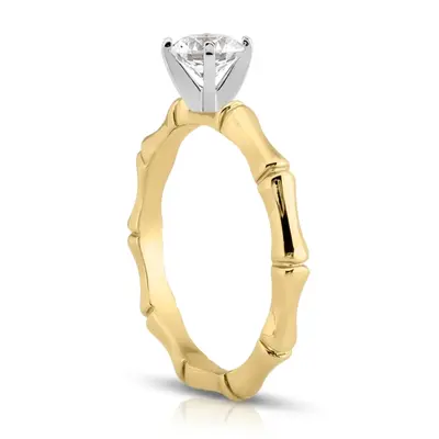 14K gold 7.5 mm Moissanite Solitaire Bridal Ring - alternate view 3 thumbnail