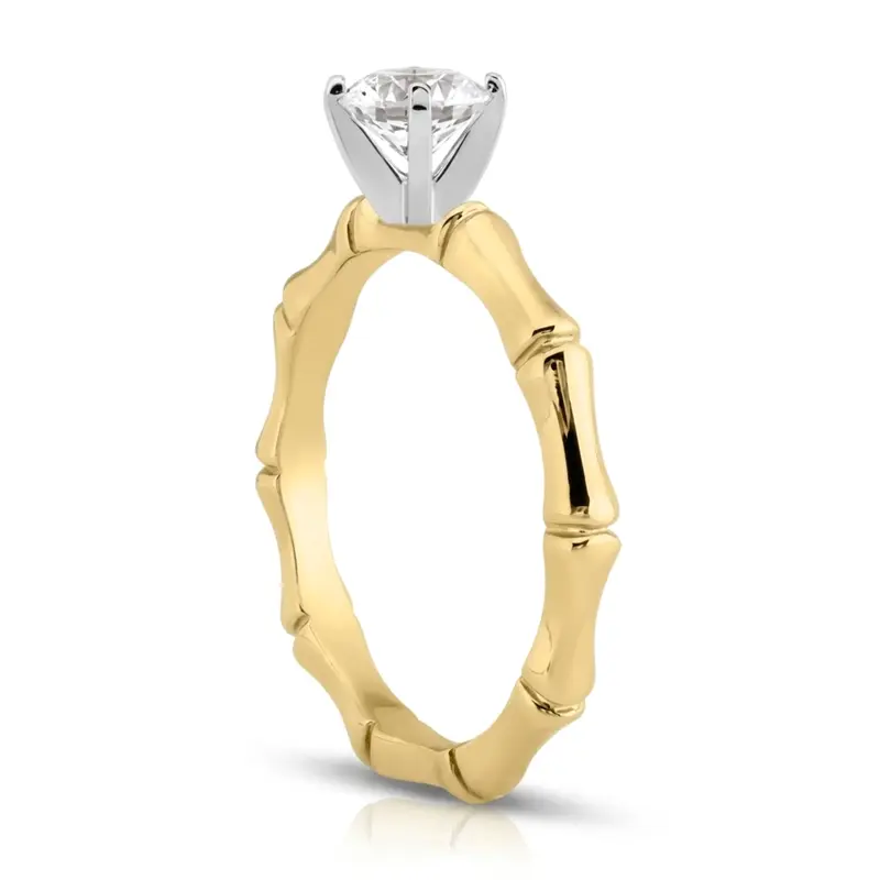 14K gold 7.5 mm Moissanite Solitaire Bridal Ring - alternate view 3