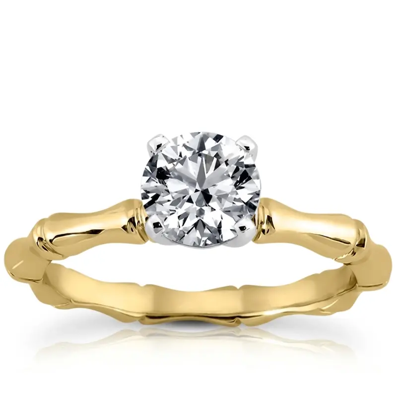 14K gold 5 mm Moissanite Solitaire Bridal Ring - alternate view 4