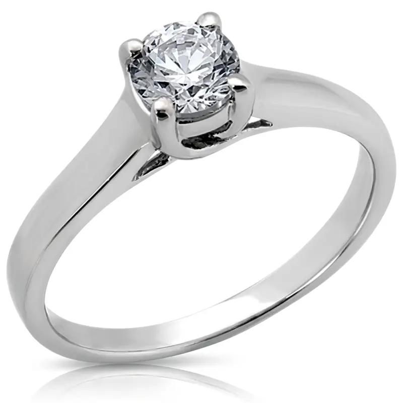 14K white gold 0.50 ct. Trellis Diamond Bridal Ring - alternate view 2
