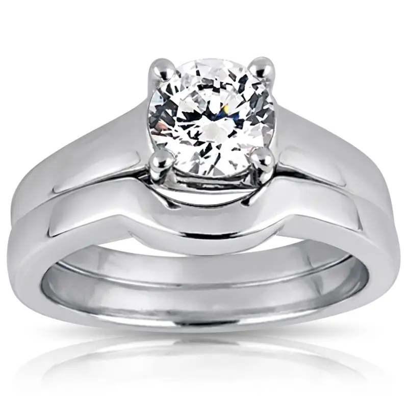14K white gold 0.50 ct. Trellis Diamond Bridal Ring - main view