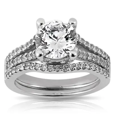 Shared Prong Split Shank Diamond Bridal Ring ( 0.30 tcw) - view 1 of 2