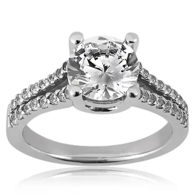 Shared Prong Split Shank Diamond Bridal Ring ( 0.30 tcw) - view 2 of 2