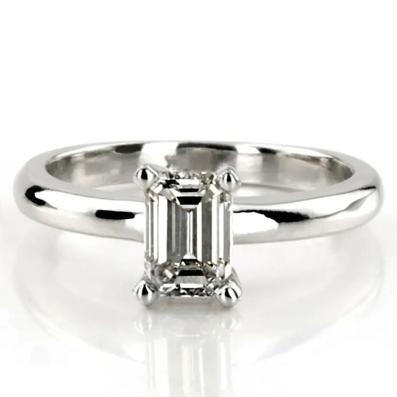 14K white gold Solitaire Diamond Bridal Ring (0.50ct) - alternate view 2