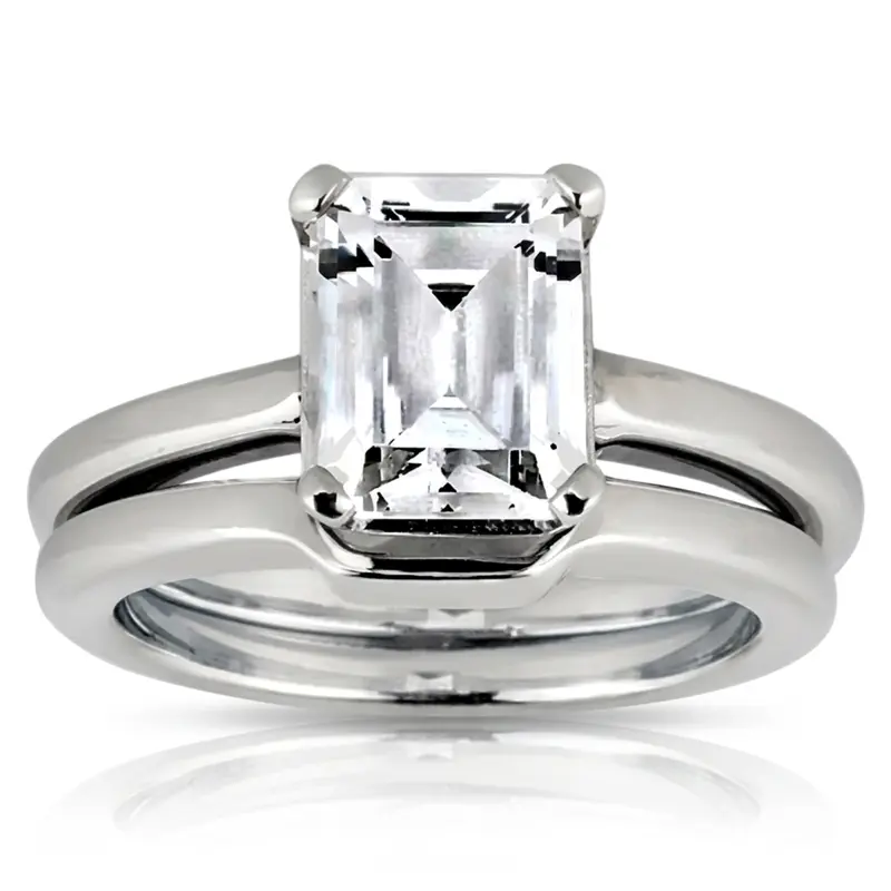 14K white gold Solitaire Diamond Bridal Ring (0.50ct) - main view