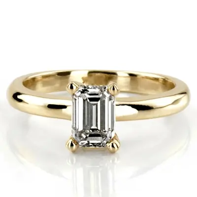 14K white gold Solitaire Diamond Bridal Ring (0.50ct) - alternate view 3 thumbnail