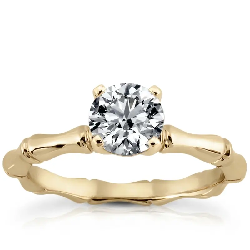14K white gold Solitaire Diamond Bridal Ring - alternate view 4