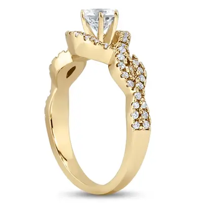 14K white gold Infinity Design Diamond engagement Ring (0.39 ct. tw.) - alternate view 5 thumbnail