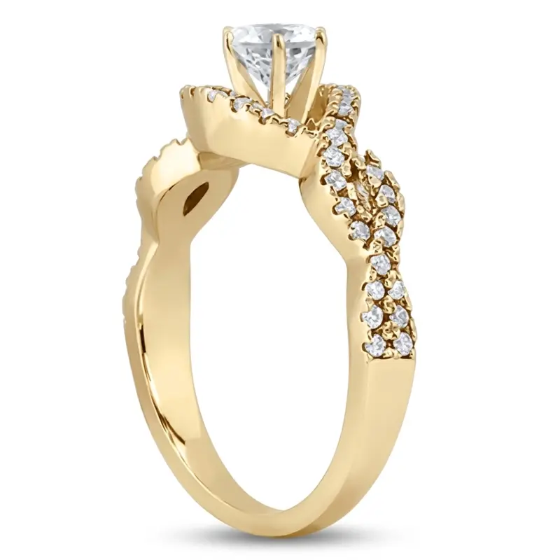 14K white gold Infinity Design Diamond engagement Ring (0.39 ct. tw.) - alternate view 5