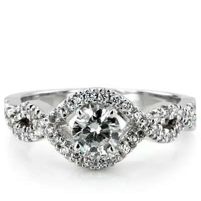 Infinity Design Diamond engagement Ring (0.39 ct. tw.) - view 2 of 6