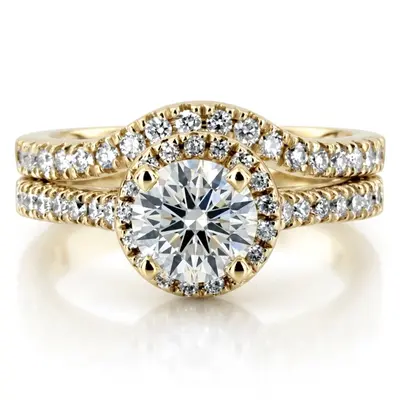 Halo Style Split Prong Diamond Engagement Ring ( 0.27 ct. tw. ) alternate view