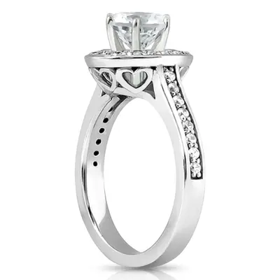 Halo Style Hidden Hearts Diamond Engagement Ring ( 0.31 ct. tw. ) - view 2 of 4