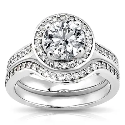 Halo Style Hidden Hearts Diamond Engagement Ring ( 0.31 ct. tw. ) - view 1 of 4