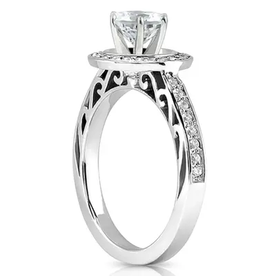 Halo Style Filigree Diamond Engagement Ring (0.31 ct. tw.) - view 2 of 5