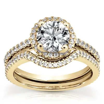 Shared Prong Halo Diamond Engagement Ring (0.51 ct. tw.) - view 2 of 5