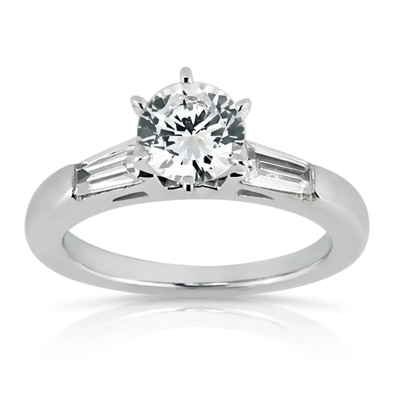 14K white gold 0.42 ct. Diamond Engagement Ring - alternate view 3