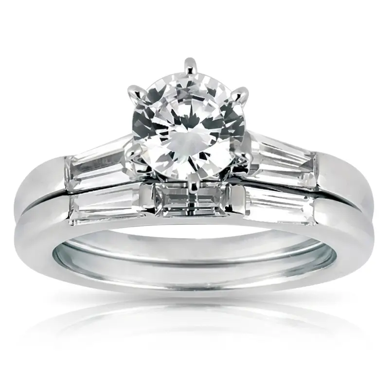 14K white gold 0.42 ct. Diamond Engagement Ring - main view