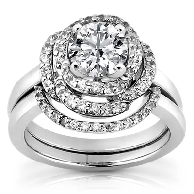 Fancy Halo Style Diamond Engagement Ring (0.43 ct. tw.)