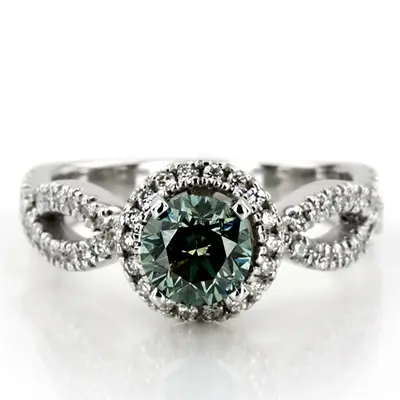 Bow Shank Halo Style Diamond Engagement Ring (0.45 ct. tw.) - view 2 of 6