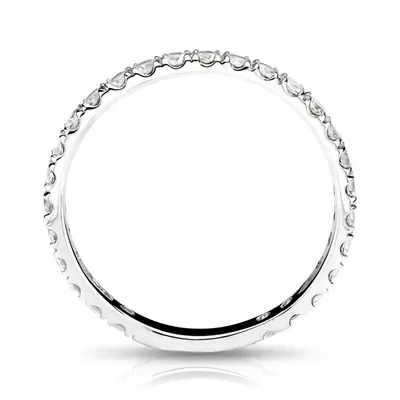18K white gold Contemporary Pave Set Diamond Stacking Ring (1/2 ct. tw.) - alternate view 3 thumbnail