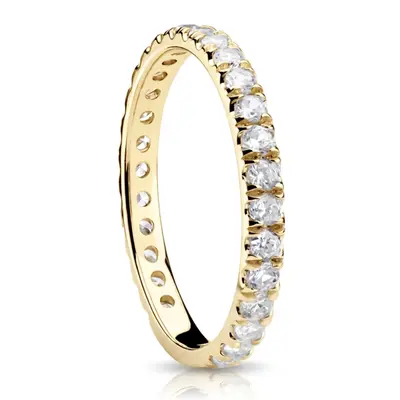 18K white gold Contemporary Pave Set Diamond Stacking Ring (1/2 ct. tw.) - alternate view 2 thumbnail