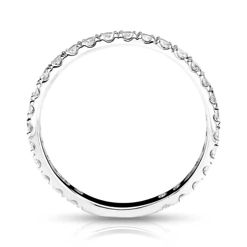 14K white gold Micro Pave Set Woman Diamond Ring (1/2 ct. tw.) 1 - alternate view 3