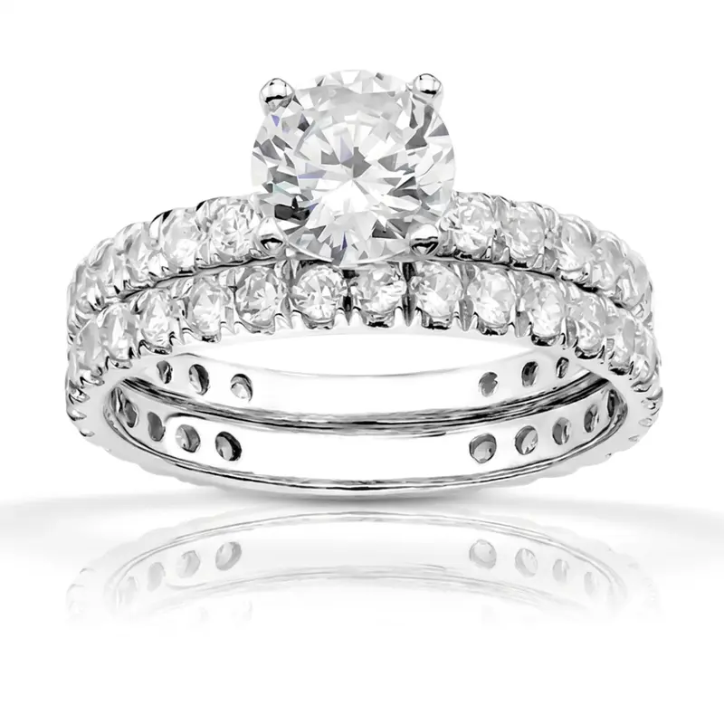 14K white gold Micro Pave Set Woman Diamond Ring (1/2 ct. tw.) 1 - alternate view 5